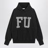 Fear of God Black vintage-effect FU hoodie