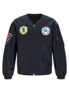 Kenzo Badges Collarless Bomber Jacket