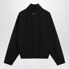 Fear of God Black ripstop wool jacket with black half zip