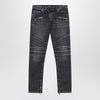 Balmain Grey washed slim biker jeans