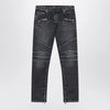 Balmain Grey washed slim biker jeans