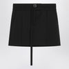 Sportmax Black mini skirt in wool