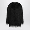 LouLou De Saison Black Filipo coat with fringes