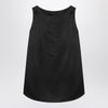Max Mara Top black silk satin