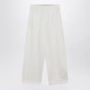 Max Mara White silk blend trousers
