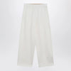 Max Mara White silk blend trousers