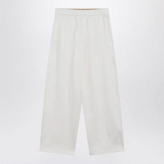Max Mara White silk blend trousers