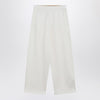 Max Mara White silk blend trousers