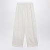 Max Mara White silk blend trousers