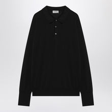  JOHN SMEDLEY Black Finchley polo in cotton