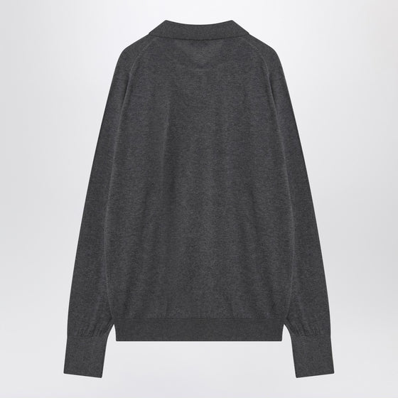 JOHN SMEDLEY Gray Finchley polo in cotton