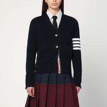  Thom Browne Navy blue wool cardigan