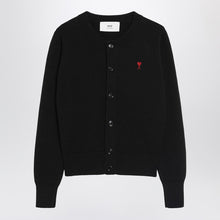  Ami Paris Black Ami De Coeur cardigan