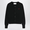 Ami Paris Ami De Coeur cardigan in black wool