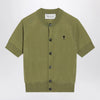 Ami Paris Matcha green Ami De Coeur wool cardigan
