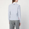Thom Browne Light grey cardigan in cotton and silk