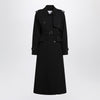 Max Mara Black long trench in sable