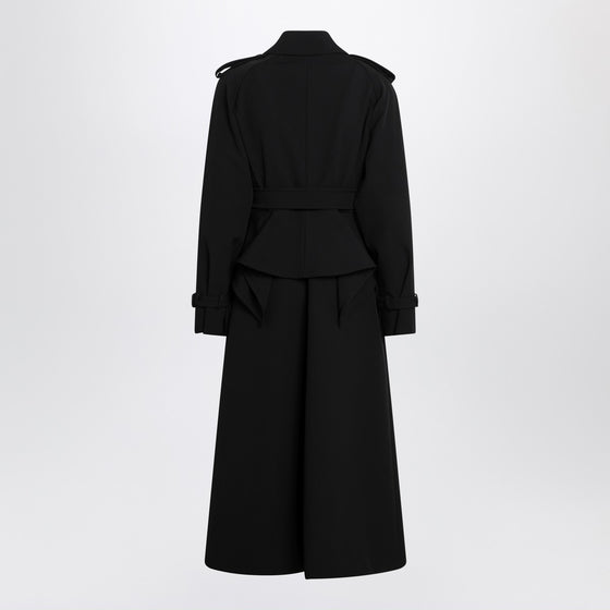 Max Mara Black long trench in sable