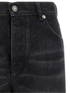 Fendi Yellow Stitching Jeans With Visible Thread