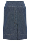 Fendi Chambray Denim Skirt