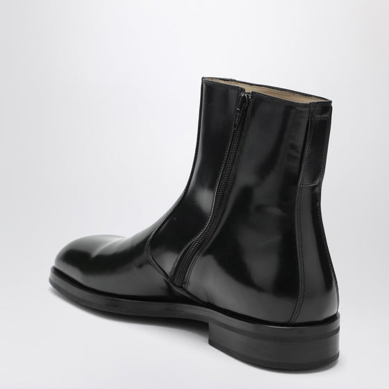 LEMAIRE Black leather ankle boots