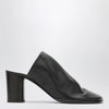 LEMAIRE Brown lambskin mules with block heel