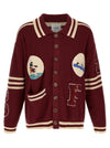 Found Fin Varsity Collared Cardigan