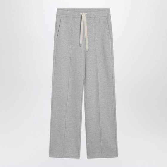 Weekend Max Mara Light grey cotton-fleece trousers