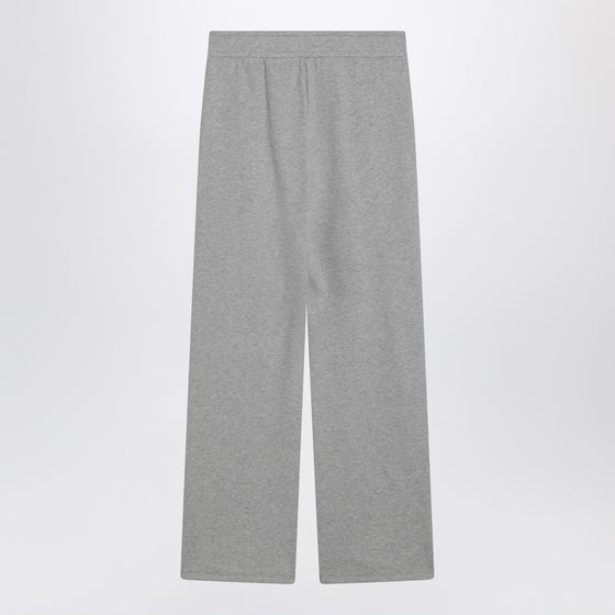 Weekend Max Mara Light grey cotton-fleece trousers