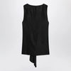 LouLou De Saison Black draped Fonda top