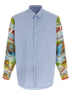 Comme Des Garcons Shirt Patterned Sleeve Shirt