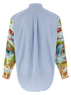 Comme Des Garcons Shirt Patterned Sleeve Shirt