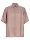 Fendi Net Print Silk Shirt