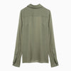 Ami Paris Olive green silk shirt