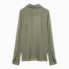 Ami Paris Olive green silk shirt