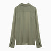 Ami Paris Olive green silk shirt
