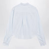 Ami Paris Blue/White Striped Ami de Cœur Cropped Shirt