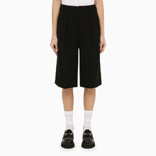  Ami Paris Black wool-blend bermuda shorts