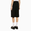 Ami Paris Black wool-blend bermuda shorts