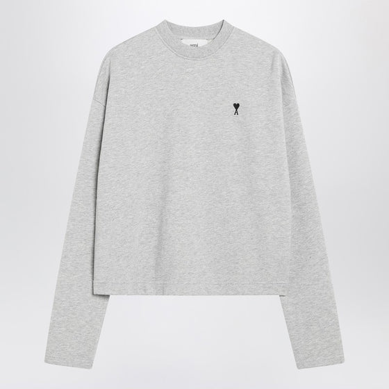 Ami Paris Grey Ami De Coeur sweatshirt