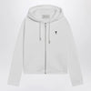 Ami Paris White Ami De Coeur zip-up hoodie