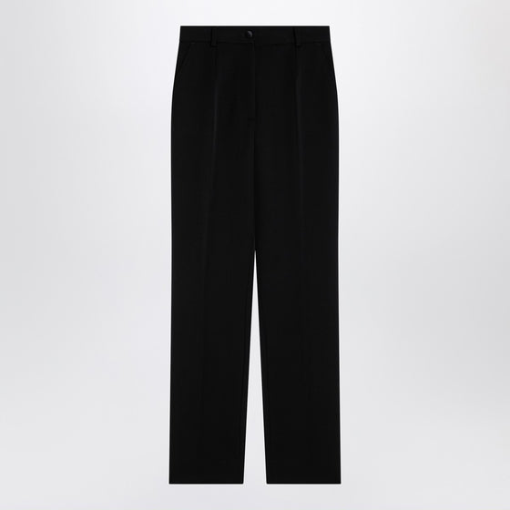 Dolce & Gabbana Dolce&Gabbana Black wool gabardine tuxedo trousers