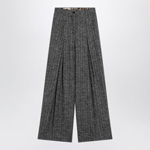  Dolce & Gabbana Dolce&Gabbana Wide dark grey striped trousers