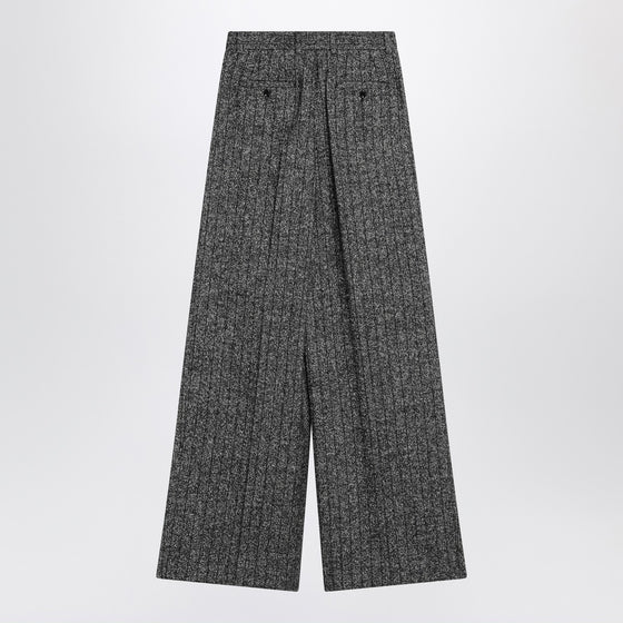 Dolce & Gabbana Dolce&Gabbana Wide dark grey striped trousers