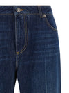 Dolce & Gabbana Stretched Pleated Trompe Loeil Jeans