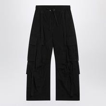  Dolce & Gabbana Dolce&Gabbana Black waxed faille cargo trousers