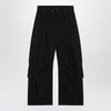 Dolce & Gabbana Dolce&Gabbana Black waxed faille cargo trousers