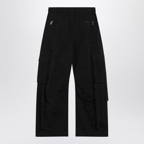 Dolce & Gabbana Dolce&Gabbana Black waxed faille cargo trousers