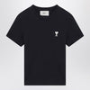 Ami Paris Midnight blue Ami de Coeur cropped T-shirt