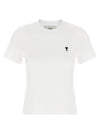 Ami Paris Ami De Coeur Cropped T-shirt